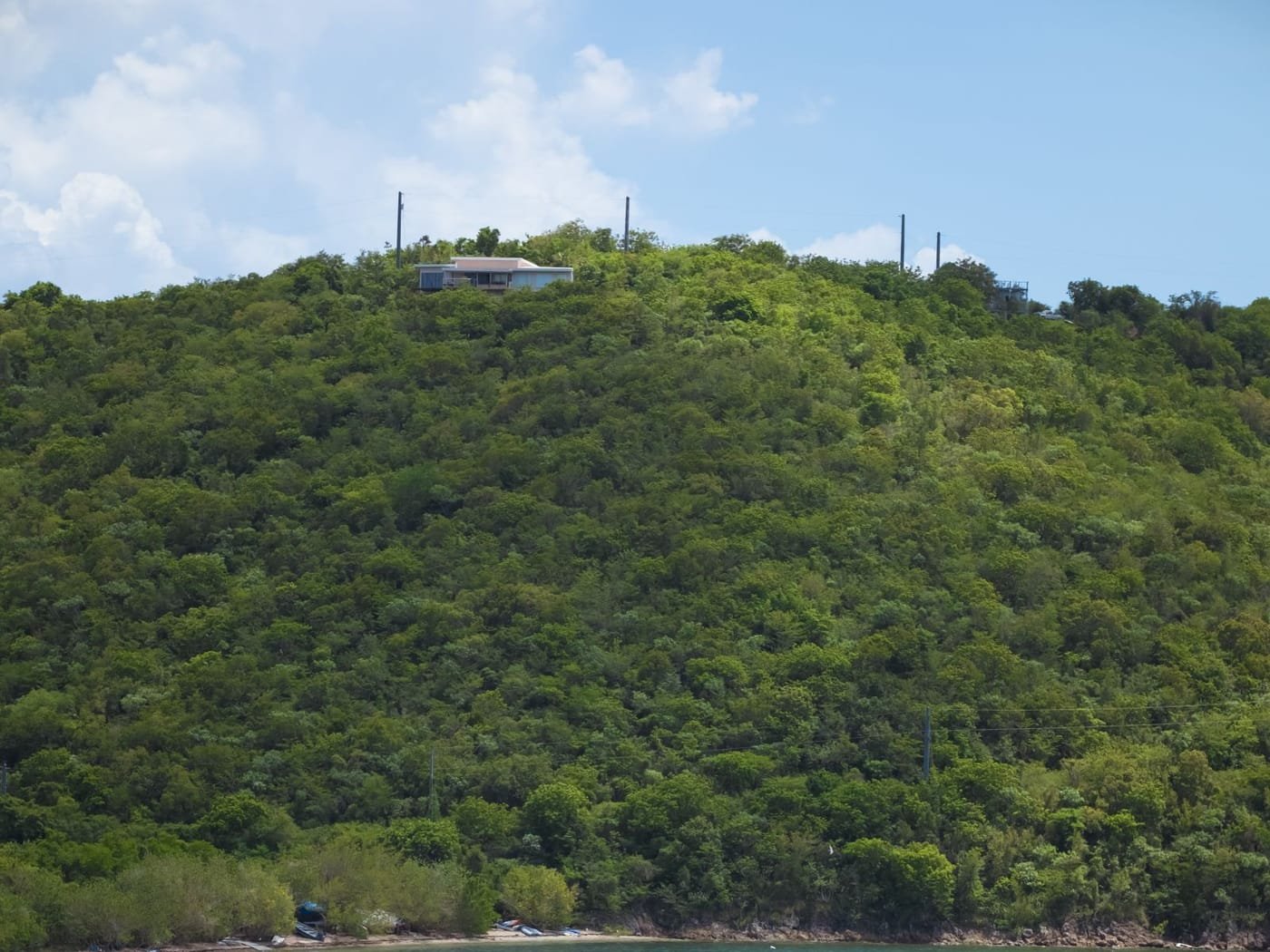 Pizza Pi, the pizza boat at Christmas Cove, St. Thomas USVI