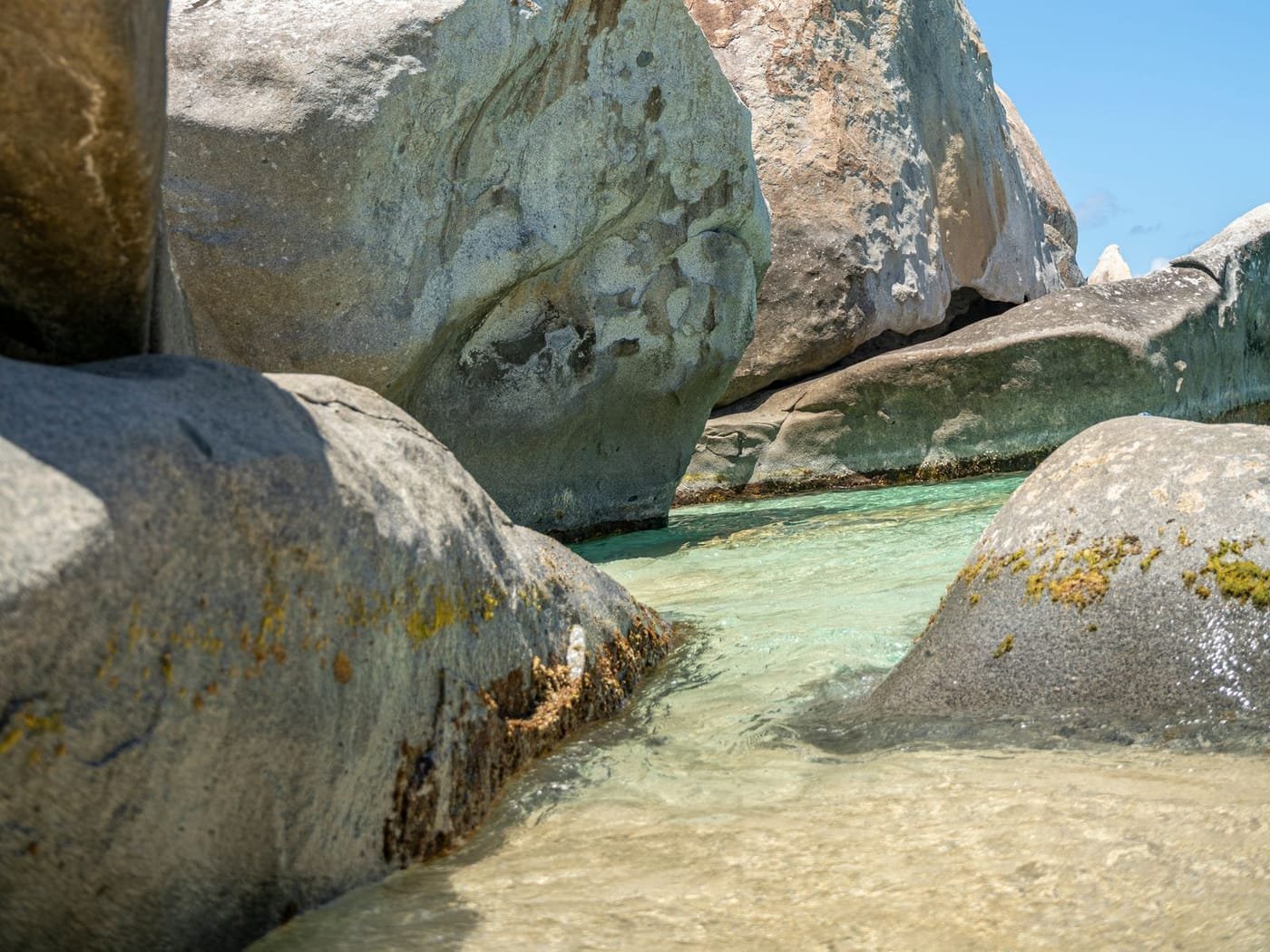 Granite boulders and grottoes at The Baths, Virgin Gorda BVI